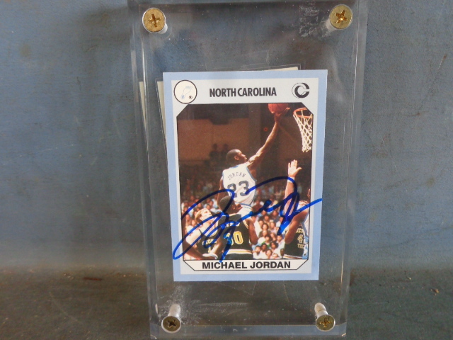 Autographed Michael Jordan card