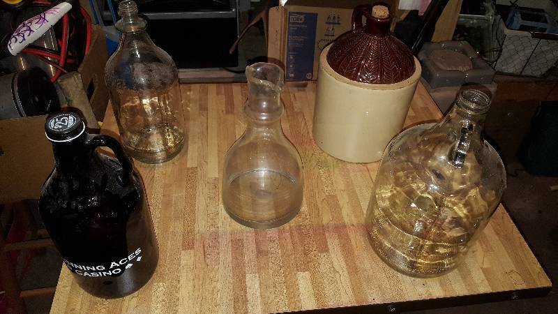 lot 6 image: Antique glass bottles