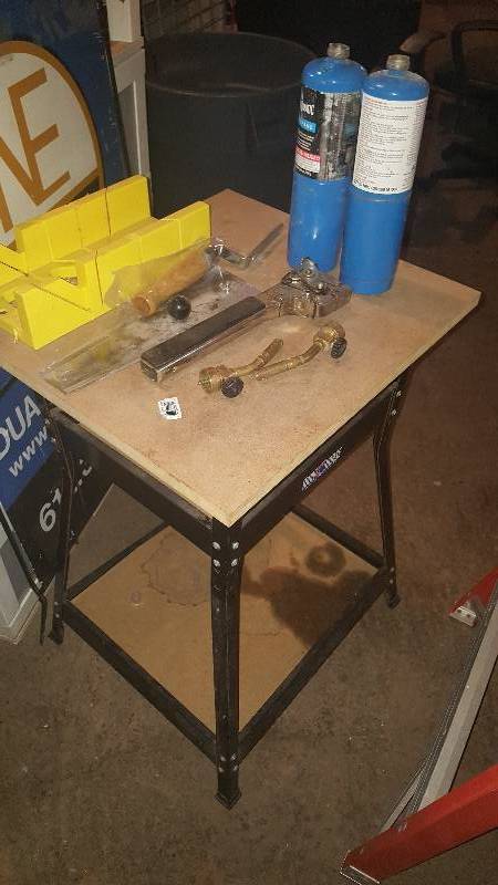 lot 35 image: Work Table and Torches