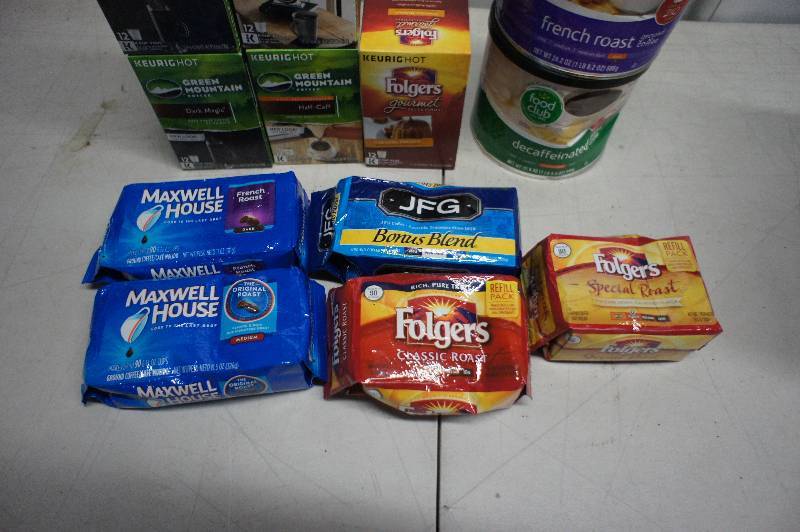 Lot of 12 BoxesCans of Assorted Coffee - All Items Are In Date -