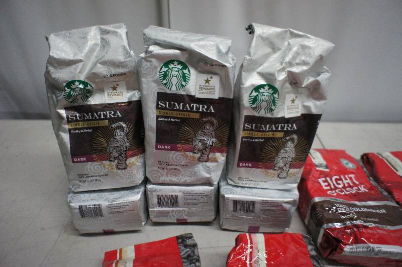 Lot of 10 Bags of Assorted Coffee - All Items Expired In 2106 -