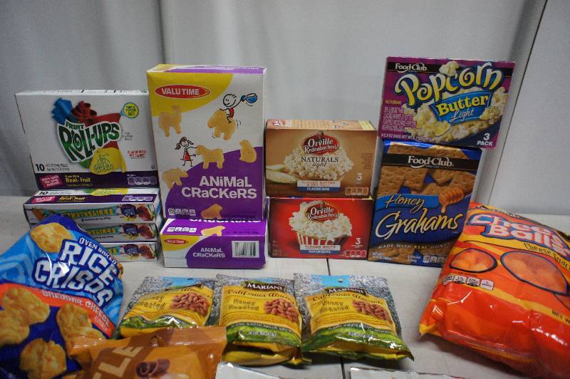 Lot of 22 BagsPackages of Assorted Snacks - All Items Expire In 2016 -