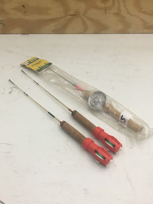 lot 15 image: Lot Of (3) Unique Ice Rods With Bui...