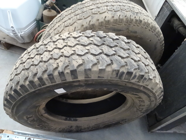 lot 15 image: 2 truck tires. LT22575R16. LT245 75...