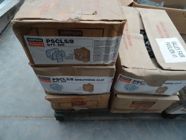 lot 28 image: 5 boxes of 58 plywood clips. Appro...
