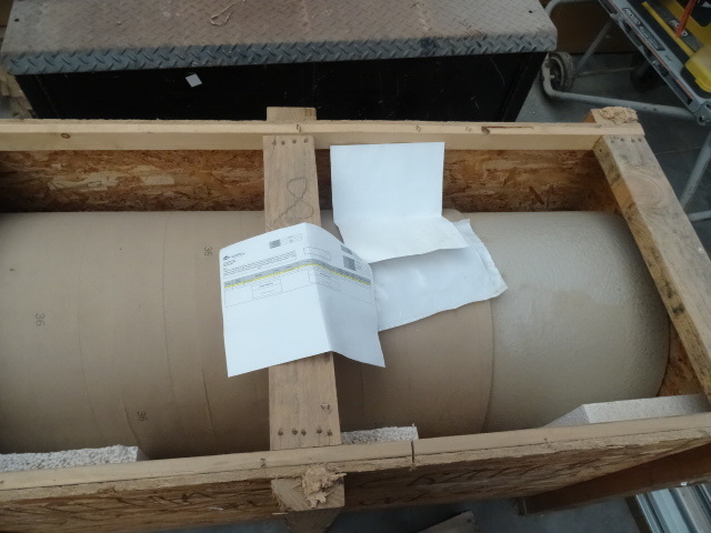 lot 41 image: Roll of tin sheeting. Has a rough t...
