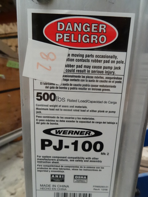 lot 83 image: Brand new Werner RJ100 pump jack. 5...