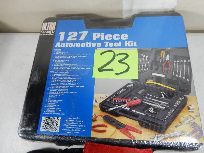 lot 23 image: 127 piece Automotive Tool Kit REGAL, Canvas Tool Bag