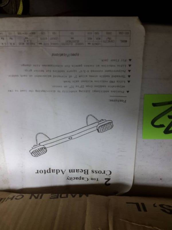 lot 72 image: Cross Beam Adaptor.. New in box