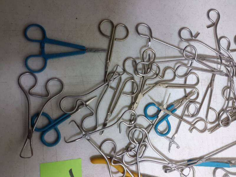 lot 78 image: Large lot of precision pliers and tools as pictured.