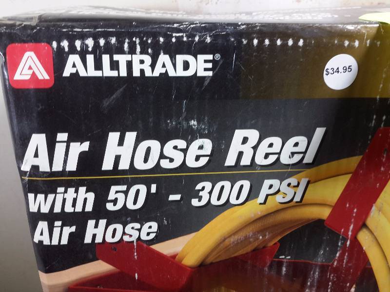 lot 92 image: ALLTRADE, Air hose Reel with 50 ft 300 PSI air hose
