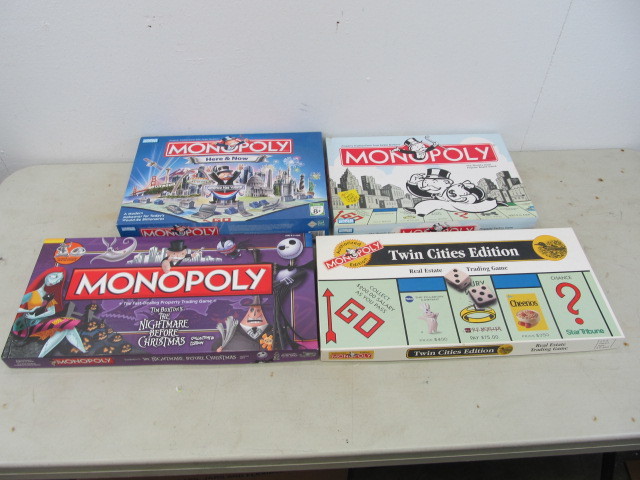 lot 48 image: 4 Monopoly Board Games Including Twin Cities Edition