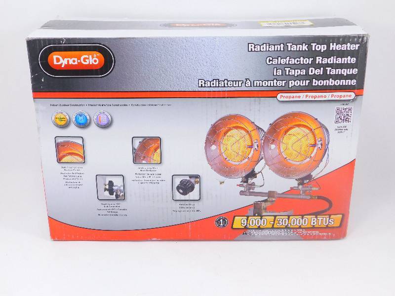 lot 2 image: Dyna-Glos Radiant Propane Tank Top Dual Heater