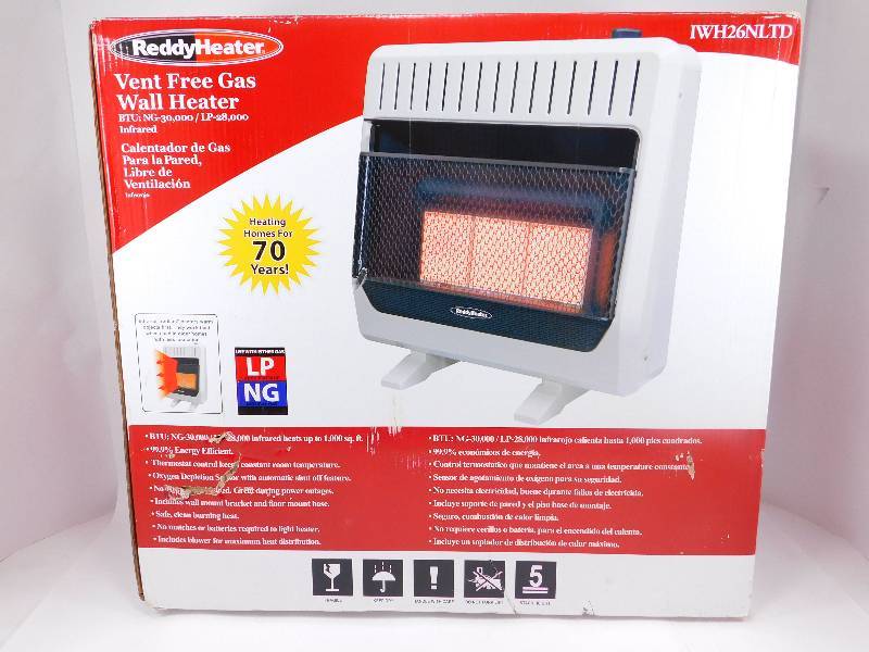 Reddy Heater 30,000 BTU Infrared Dual-Fuel(LP or NG) Vent-Free Wall