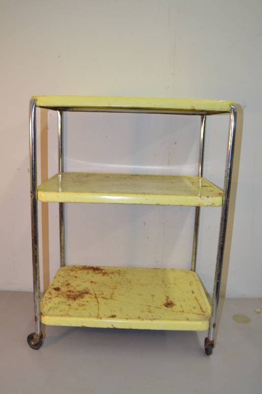 lot 145 image: Metal kitchen cart