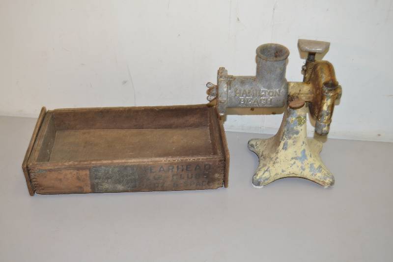 lot 45 image: Meat Grinder, Cheese Box