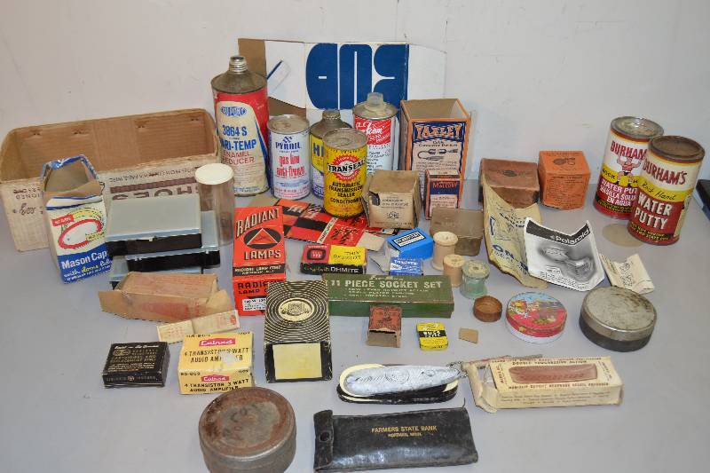 lot 110 image: Vintage Boxes and Cans