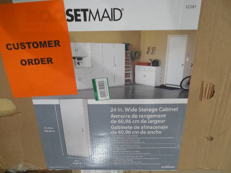lot 40 image: ClosetMaid 72 in. H x 24 in. W x 15.25 in. D Laminate Storage Cabinet in White
