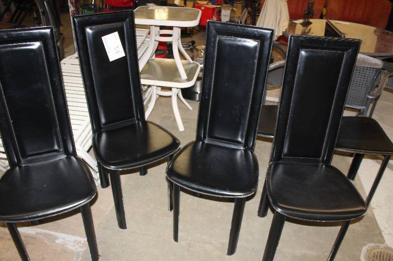 lot 35 image: Lot of (6) High-Back Dining Chairs