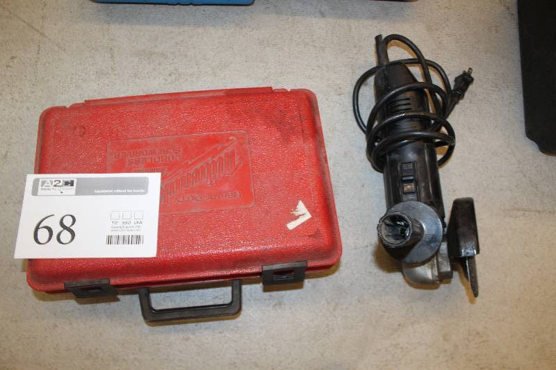lot 68 image: Grinder, Milwaukee Cordless Screwdriver w Manual, Case