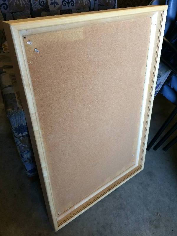 lot 30 image: Oak Woodframe Message Center Pictures Bulletin Board Corkboard
