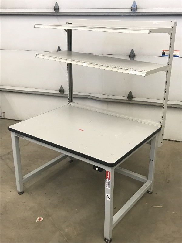 Commercial Electric-Lift  Work Bench With Light
