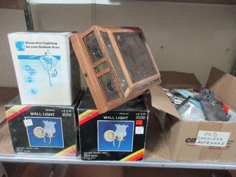 outdoor lighting and box of phone antennas