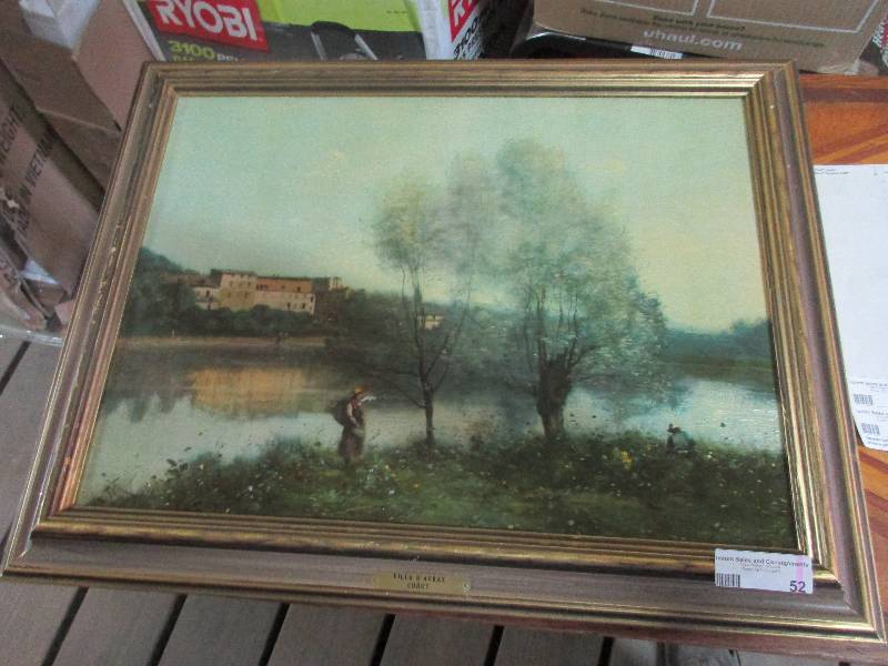 framed oil painting on canvas