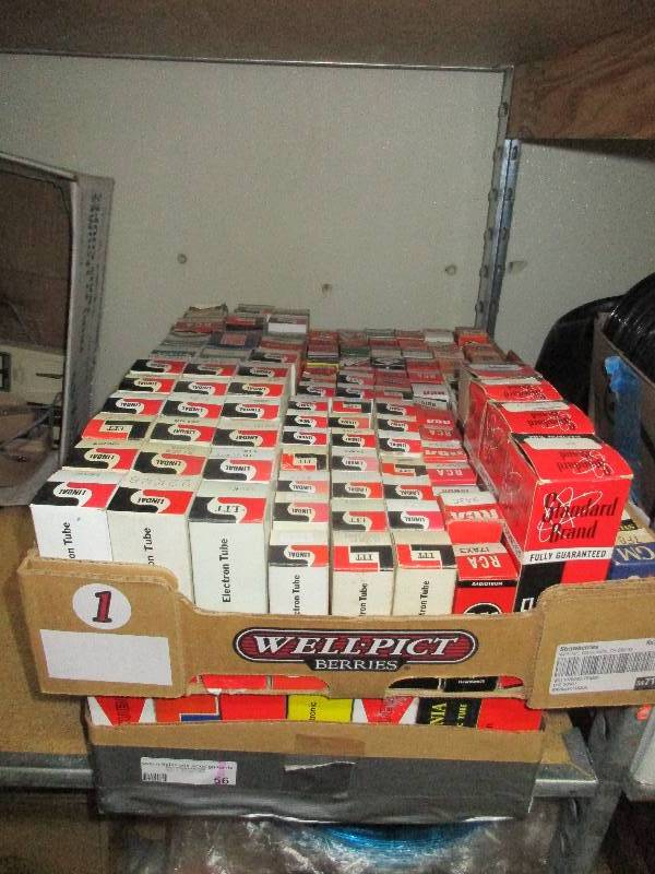 2 boxes over 200 N.O.S. radio TV tubes