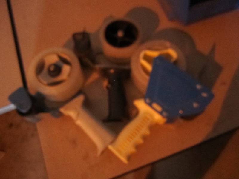 Lot of tape and tape guns...