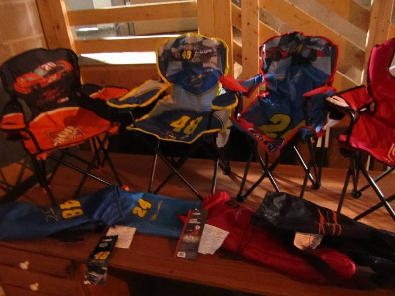 Lot of new NASCAR folding camp char...