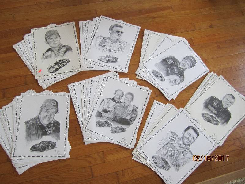 Lot of NASCAR driver pictures, seve...