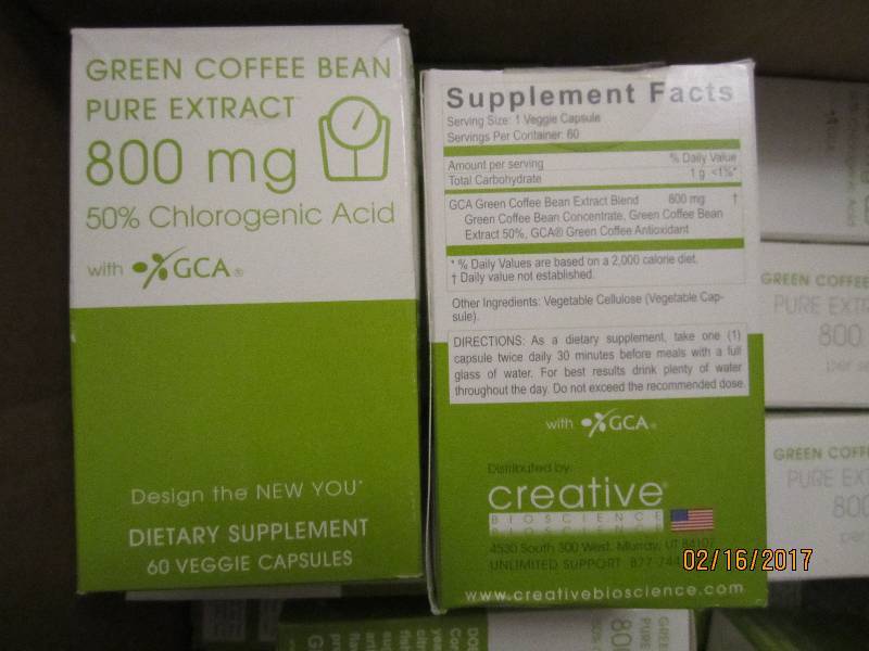 Box of green coffee bean extract nu...