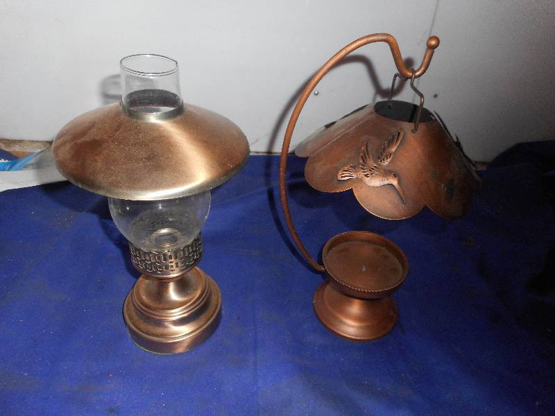 VINTAGE BRASS AND COPPER CANDLE HOLDERS