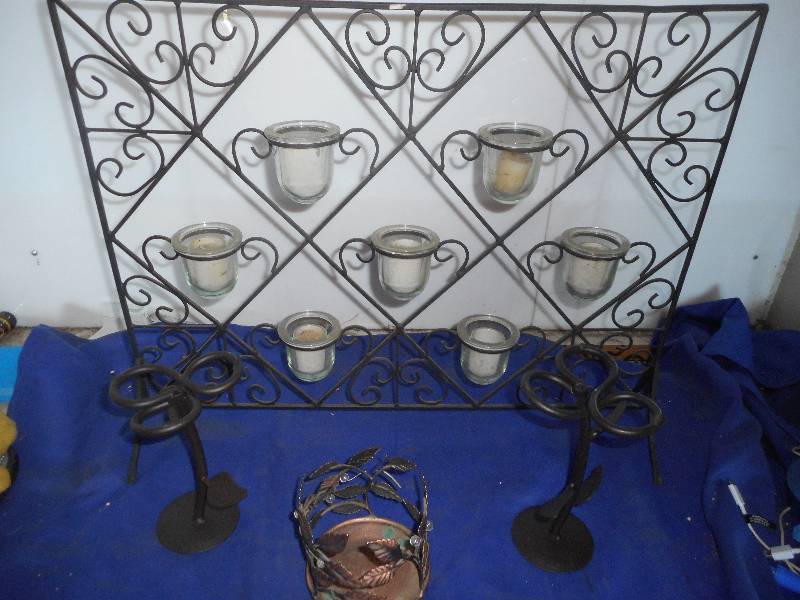VINTAGE METAL CANDLE HOLDERS