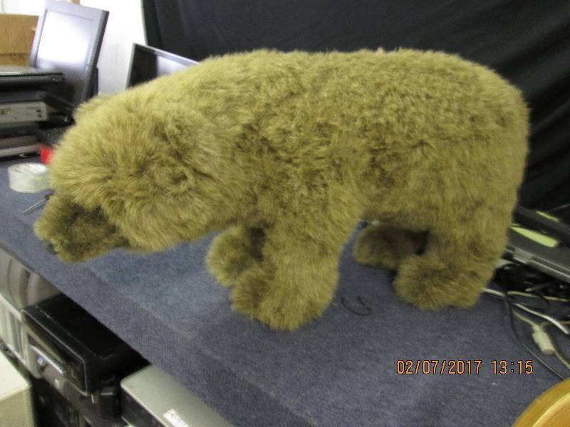 lot 2 image: Large Plush Brown Bear 34x18 inches...