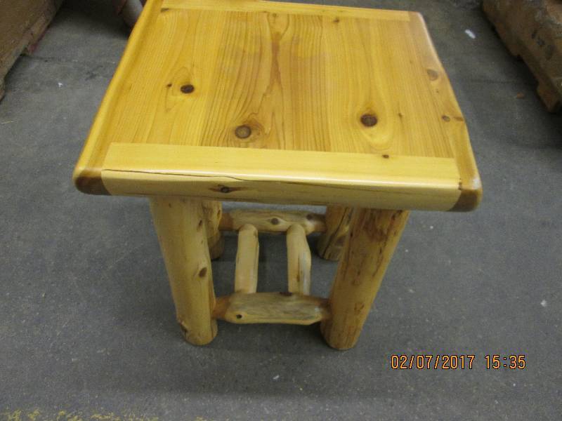 lot 28 image: Rustic Accent Table 18x21x27H inche...