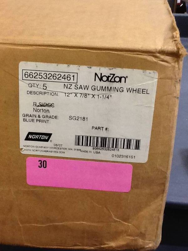 lot 30 image: 12x78x1-14 Norzon Sawgumming Wheels