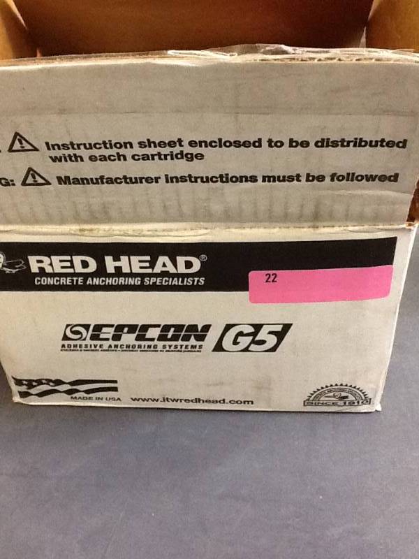 lot 22 image: 22 oz. Cartridge Epcon G5 Anchoring System-6 tubes