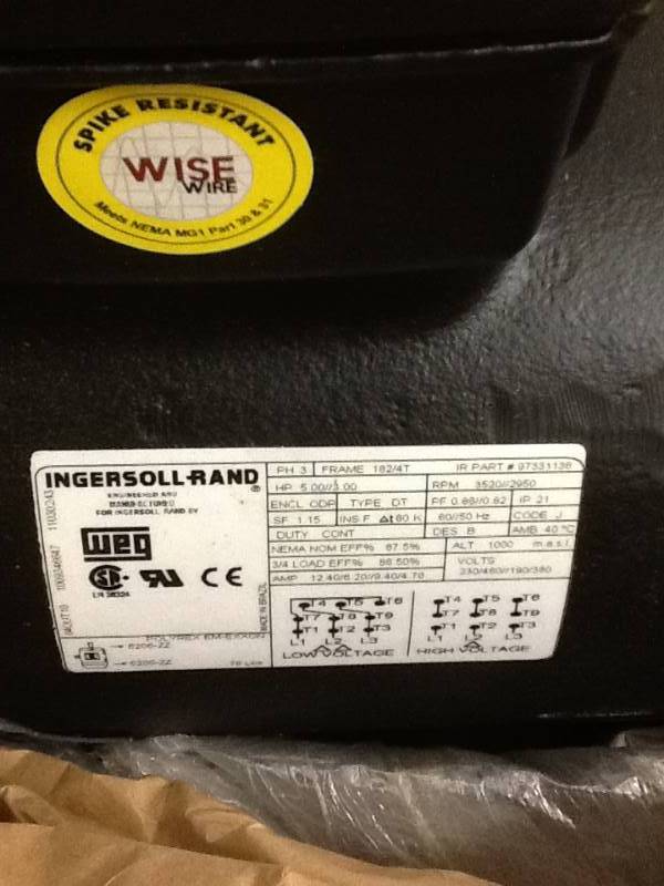 lot 46 image: 5HP 3Phase Electric Motor