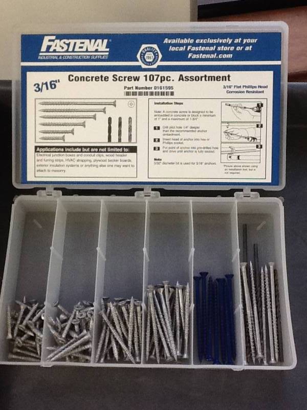 lot 31 image: Concrete Anchor Screw Kits-Set of 4