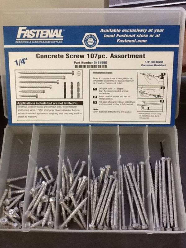lot 33 image: Concrete Anchor Screw Kits-Set of 4