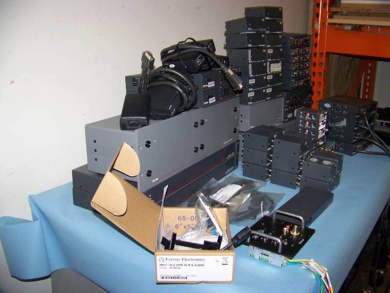 lot 46 image: LARGE LOT - Extron Electronics, Switchers, Distribution Amplifiers  Amps, Scalers, Wall Plates, Interface Units and More