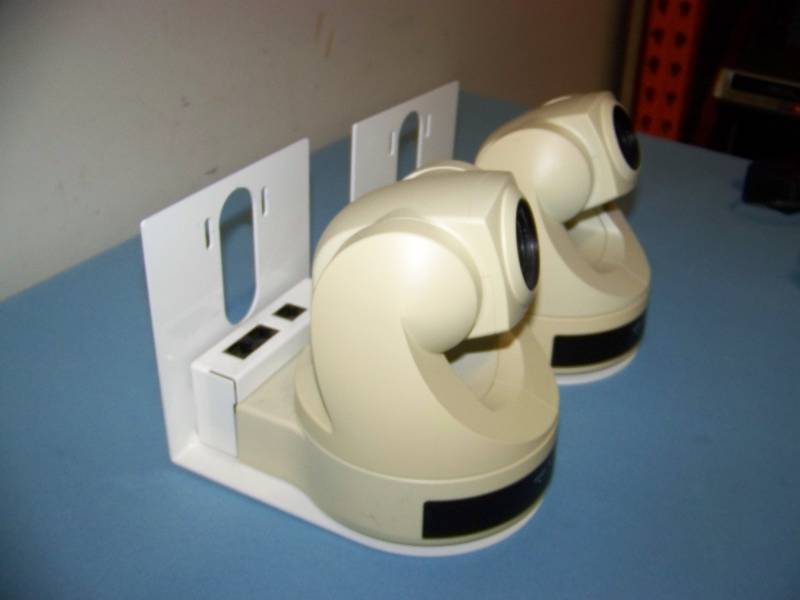 lot 81 image: (2) Sony, Color Video Cameras in Vaddio, Control Housings with Vaddio, Quick-Connect Boxes and Mounting Brackets