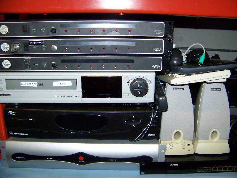 lot 43 image: (8 Wide Shelf - LARGE LOT) Miscellaneous Audio  Video (AV) Items and more