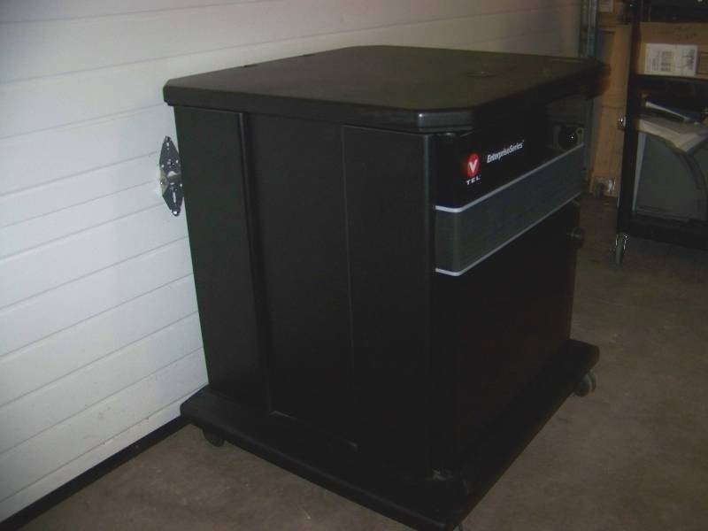 lot 120 image: Equipment Rack  Cart on Wheels with Power Strip and Rack Shelves