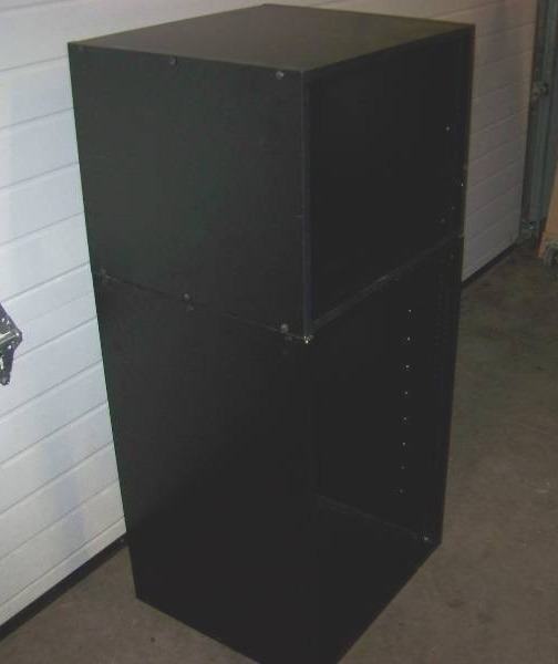 lot 123 image: (2) Wood Encased, Equipment Racks