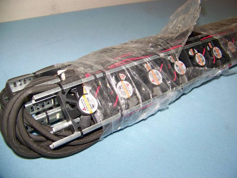 lot 111 image: (3) Custom, Rack Fan Assemblies with 16 Fans per Strip