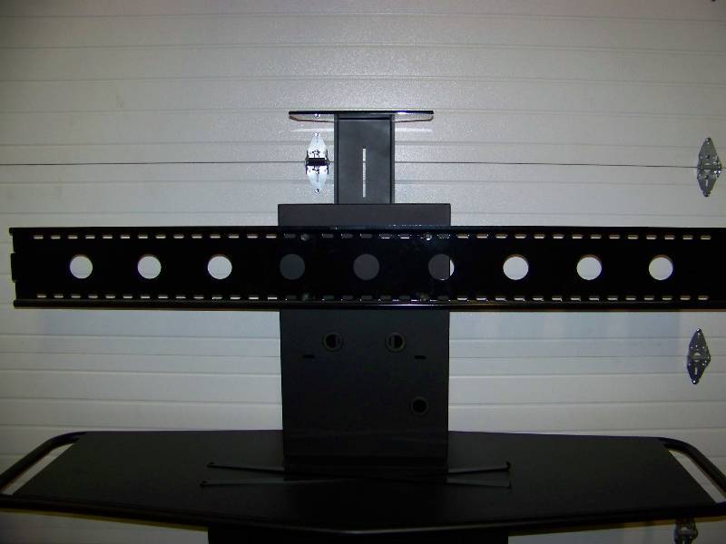 lot 127 image: Large TV Cart with Equipment  Rack Area and Mount for TVs  Monitors on Wheels