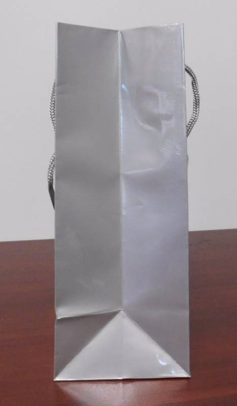 Glossy Platinum Euro Totes - 8 x 4 x 10
